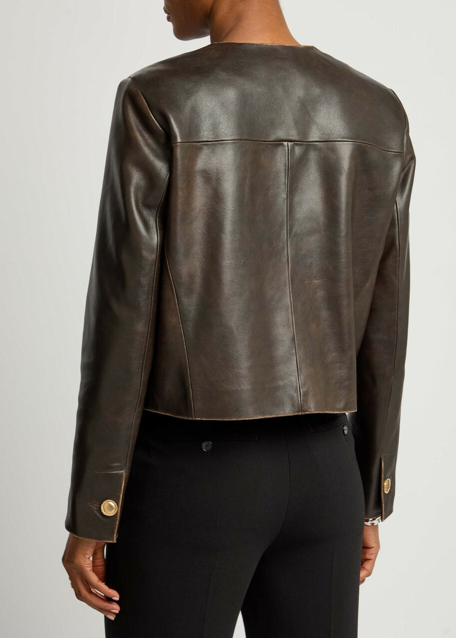Arma Gaya Leather Jacket Dark Brown
