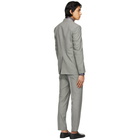 Maison Margiela Black and Off-White Wool Microfantasy Suit