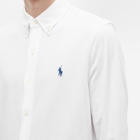 Polo Ralph Lauren Men's Slim Fit Button Down Pique Shirt in White