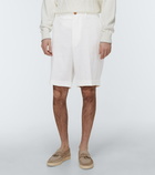 Brunello Cucinelli - Mid-rise linen shorts