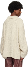 GUESS USA Off-White Cable Sweater