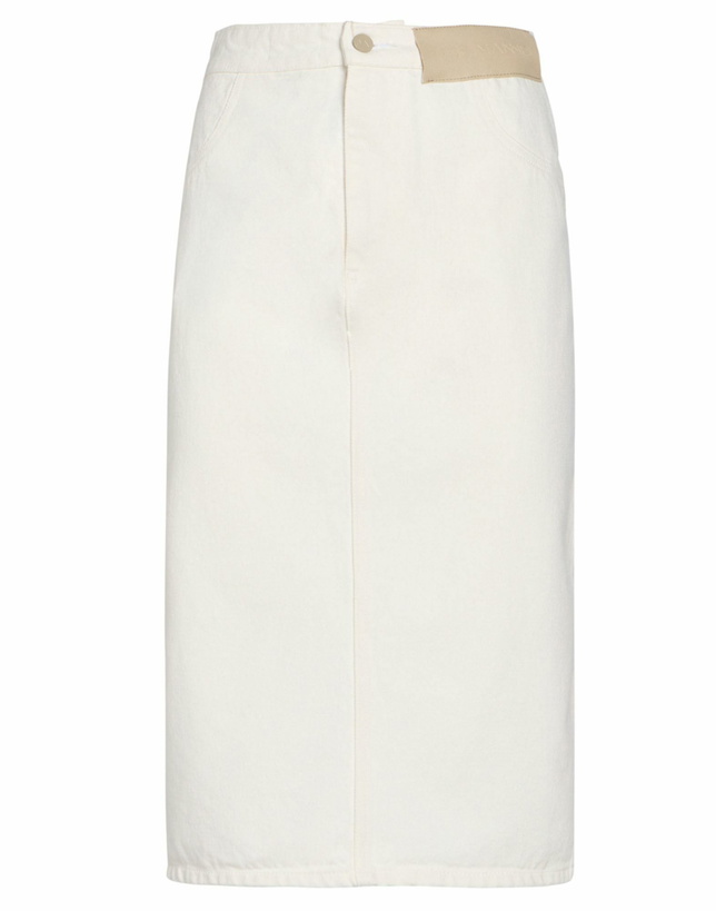 Photo: The Mannei Womens Denim skirt in Off white
