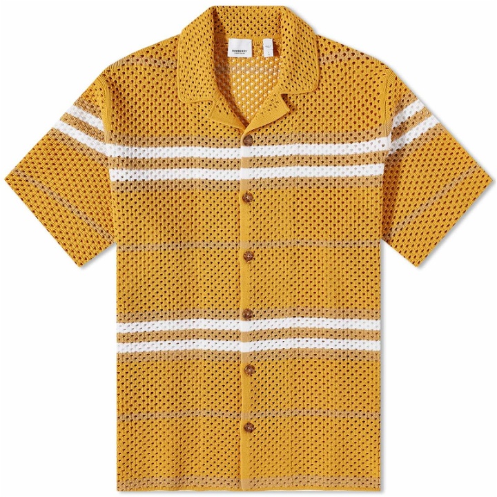 Photo: Burberry Men's Short Sleeve Malet Vacation Shirt in Marigold