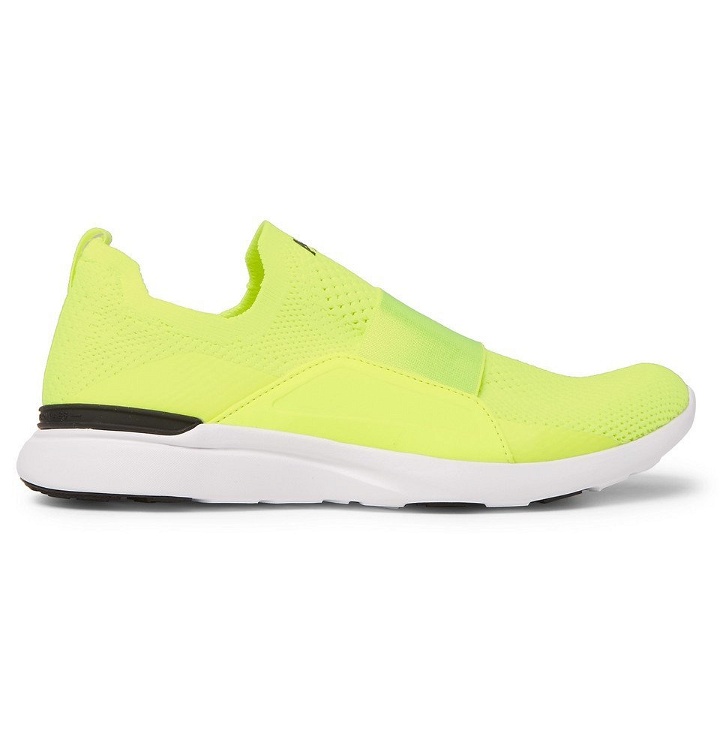 Photo: APL Athletic Propulsion Labs - TechLoom Bliss Slip-On Running Sneakers - Chartreuse