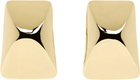 ANINE BING Gold Curved Rectangle Earrings
