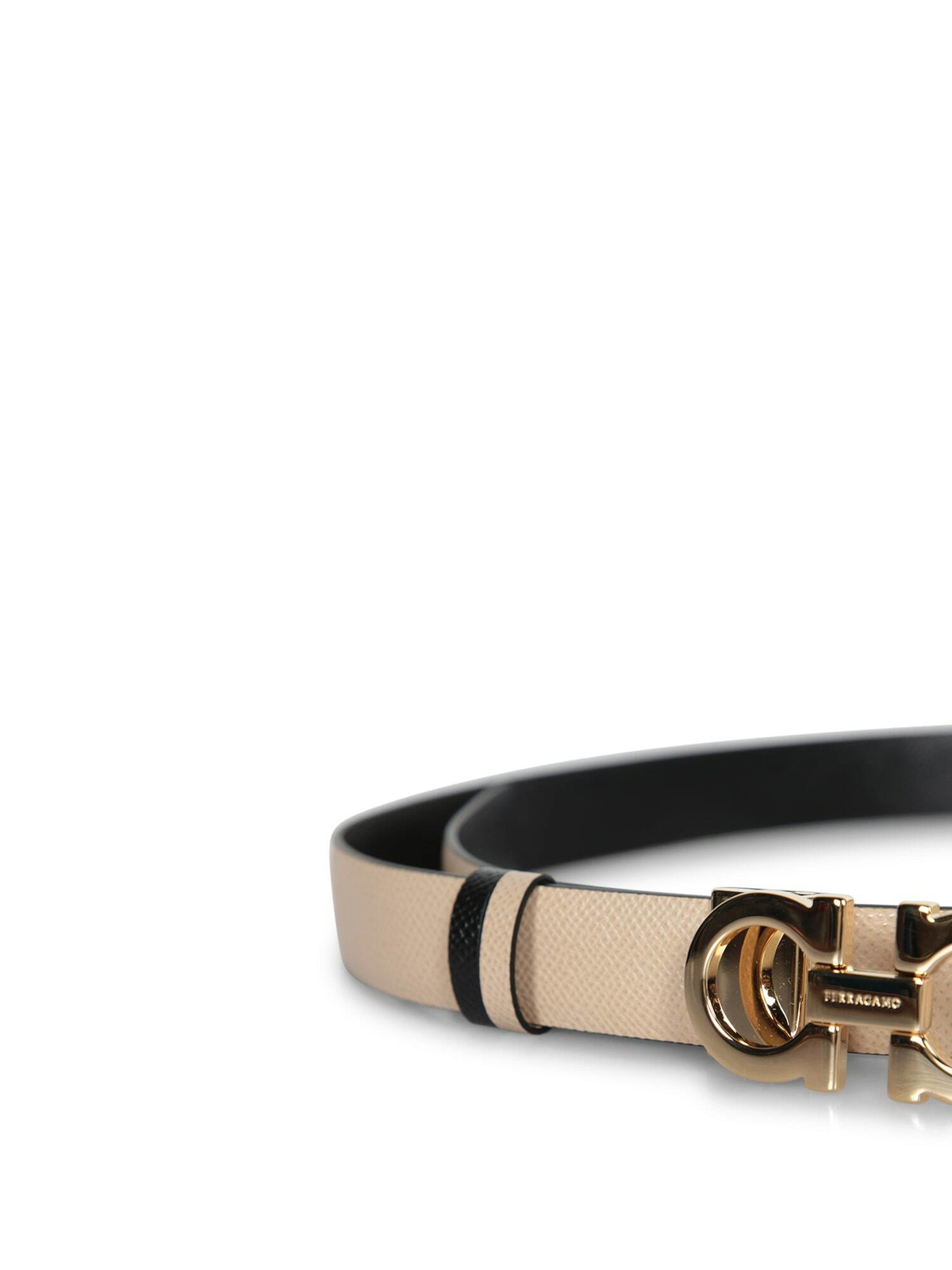 Ferragamo Gancini 25 Beige Belt Salvatore Ferragamo
