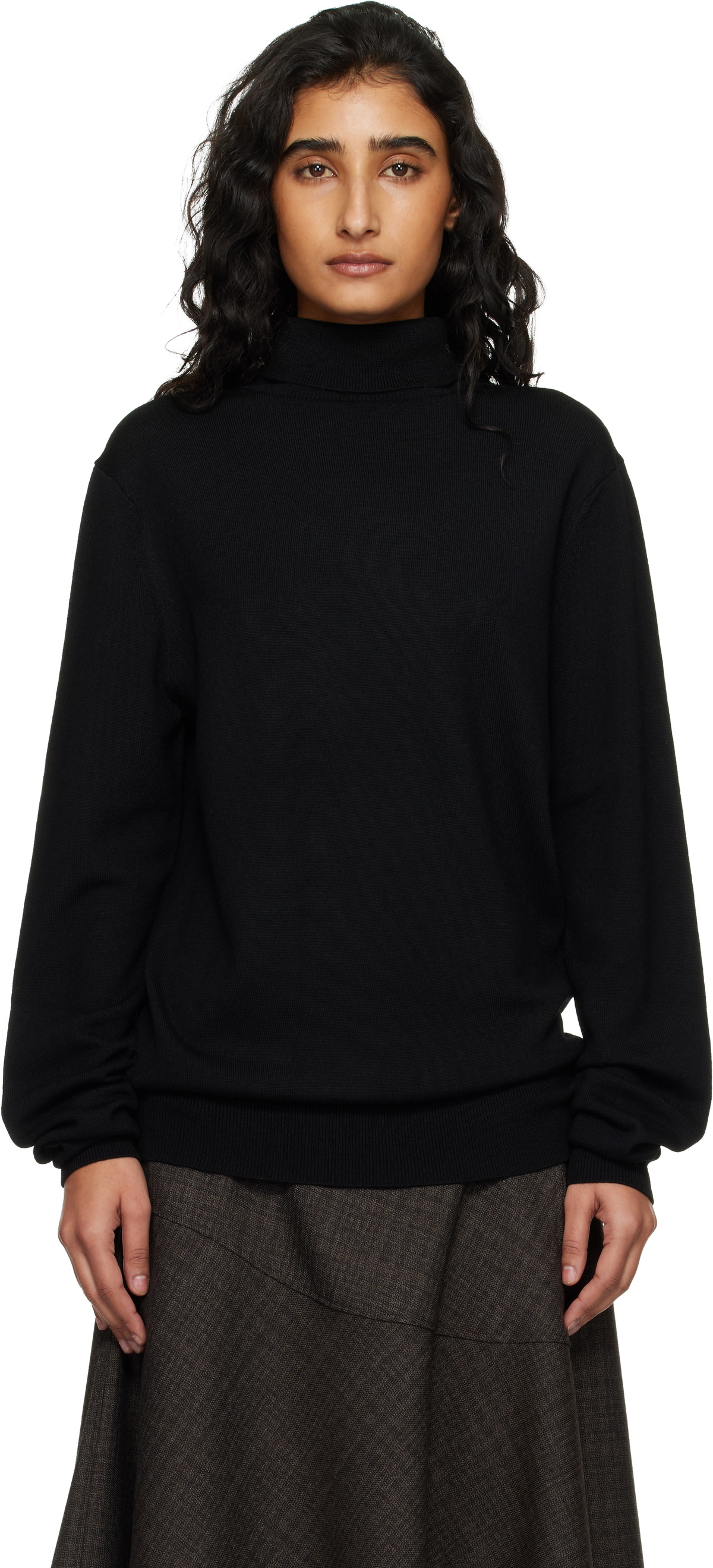The Frankie Shop Black Eve Thin Turtleneck