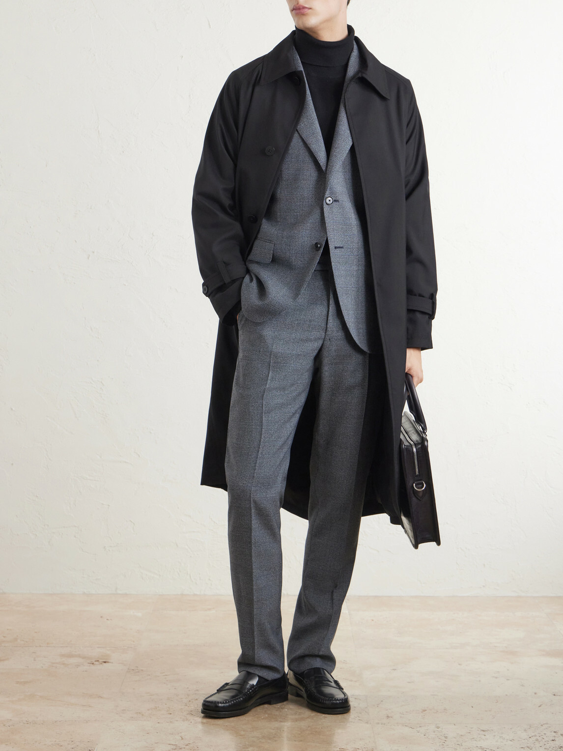 Caruso - Norma Prince of Wales Wool Suit Jacket - Blue