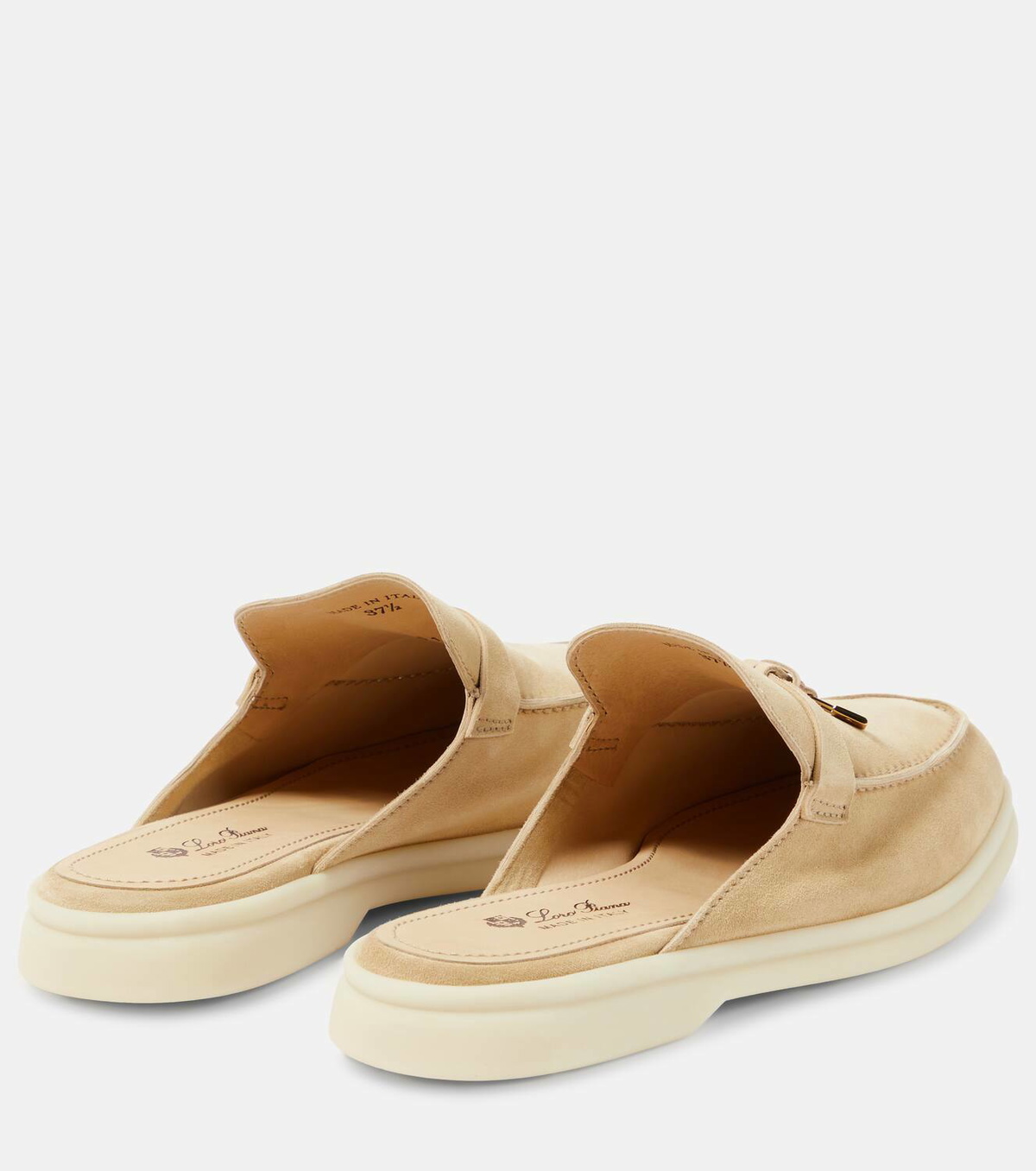 Loro Piana Charms Walk embellished suede mules