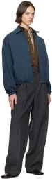 AURALEE Navy Product Dyed Finx Gabardine Swing Jacket