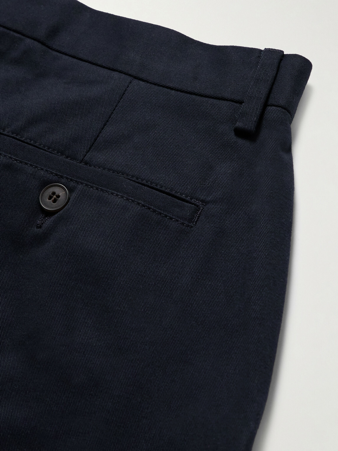 Sunspel - Straight-Leg Cotton-Drill Trousers - Blue