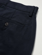Sunspel - Straight-Leg Cotton-Drill Trousers - Blue