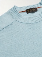 LORO PIANA - Cotton and Silk-Blend Sweater - Blue - IT 52