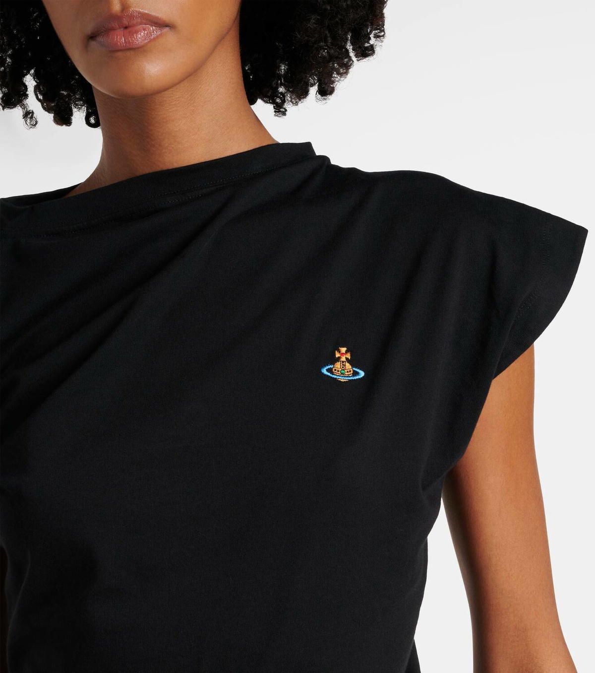 Vivienne Westwood Hebo Orb draped cotton top Vivienne Westwood