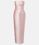 Solace London Ingrid draped satin gown