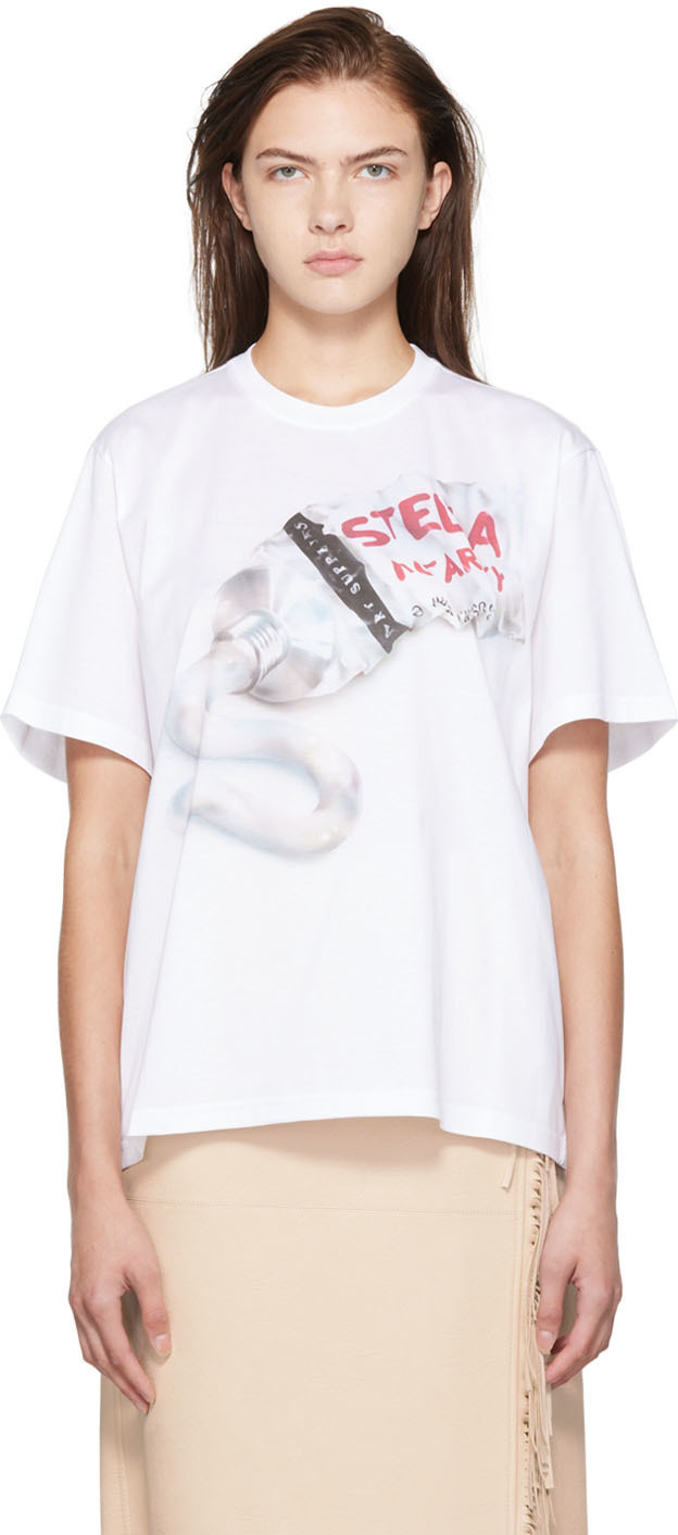 Stella McCartney White Ice Cream Print T-Shirt main image 1