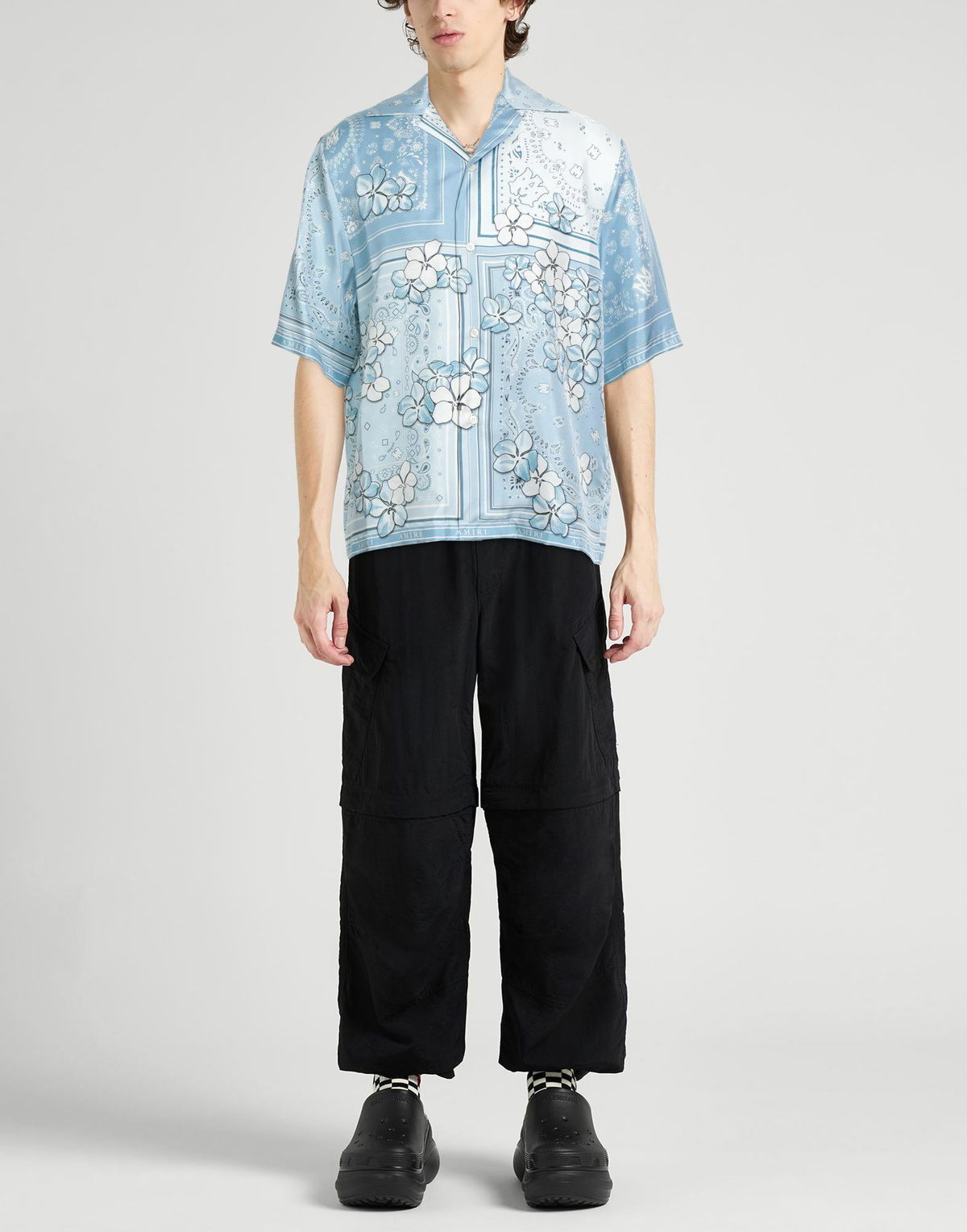 Amiri Mens Shirt in Sky blue