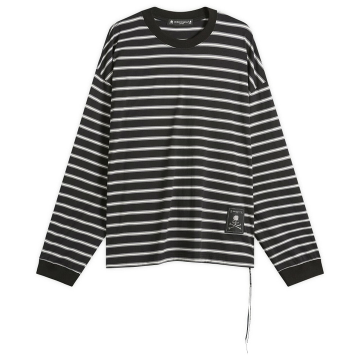 Photo: MASTERMIND WORLD Men's Fine Gauge Stripe Long Sleeve T-Shirt in Black