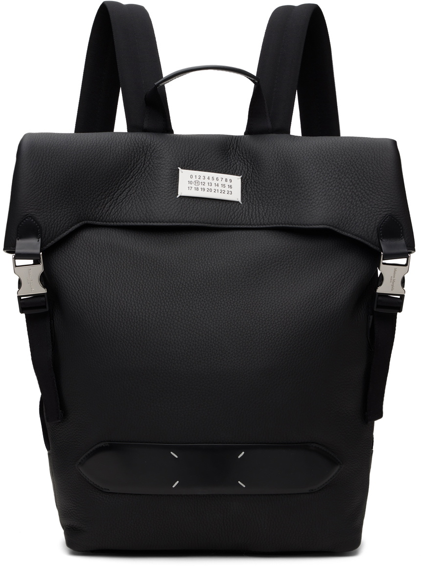 Maison Margiela Black Soft 5AC Flap Backpack Maison Margiela