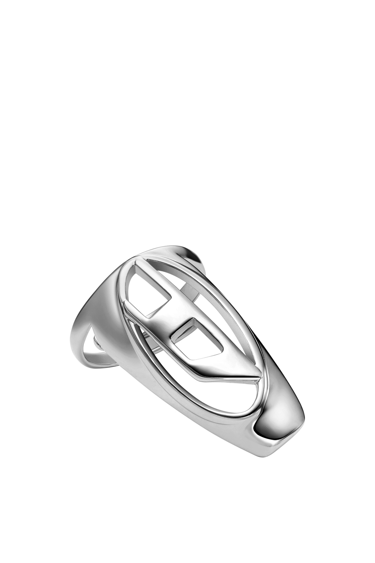 Diesel Silver-tone brass nail ring - Rings - Unisex - Silver Diesel
