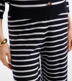 Jardin des Orangers Striped cashmere wide-leg pants