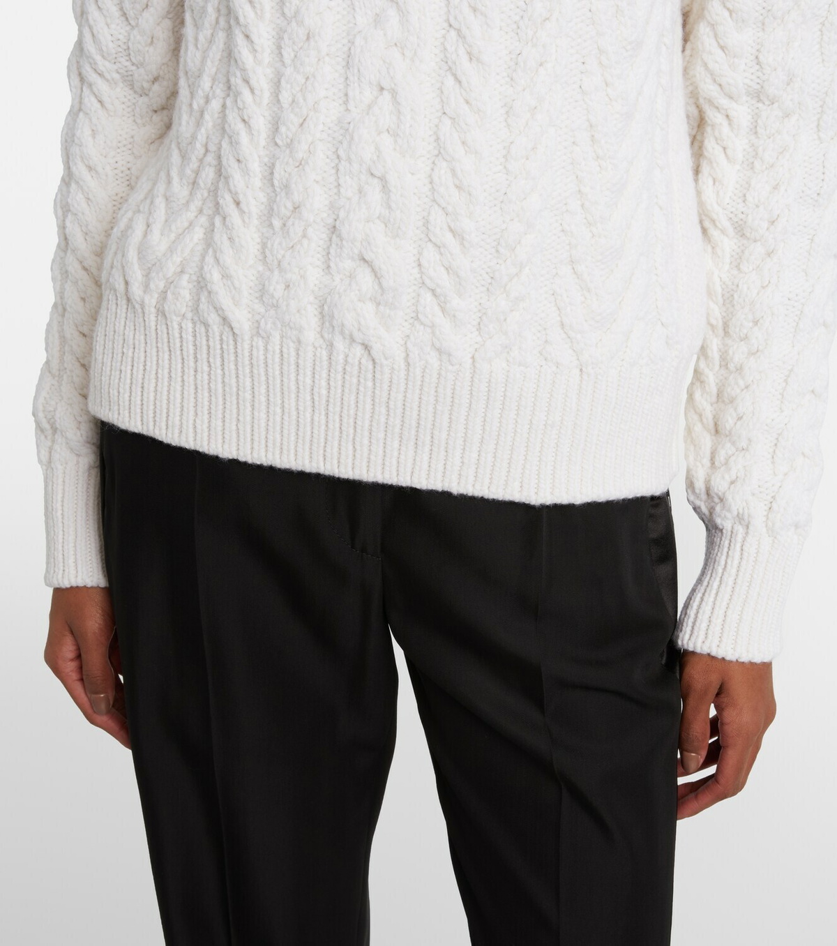 McQueen Embellished wool and cashmere sweater