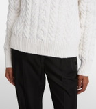 McQueen Embellished wool and cashmere sweater