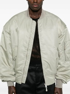ENTIRE STUDIOS Grey Satin Bomber Jacket