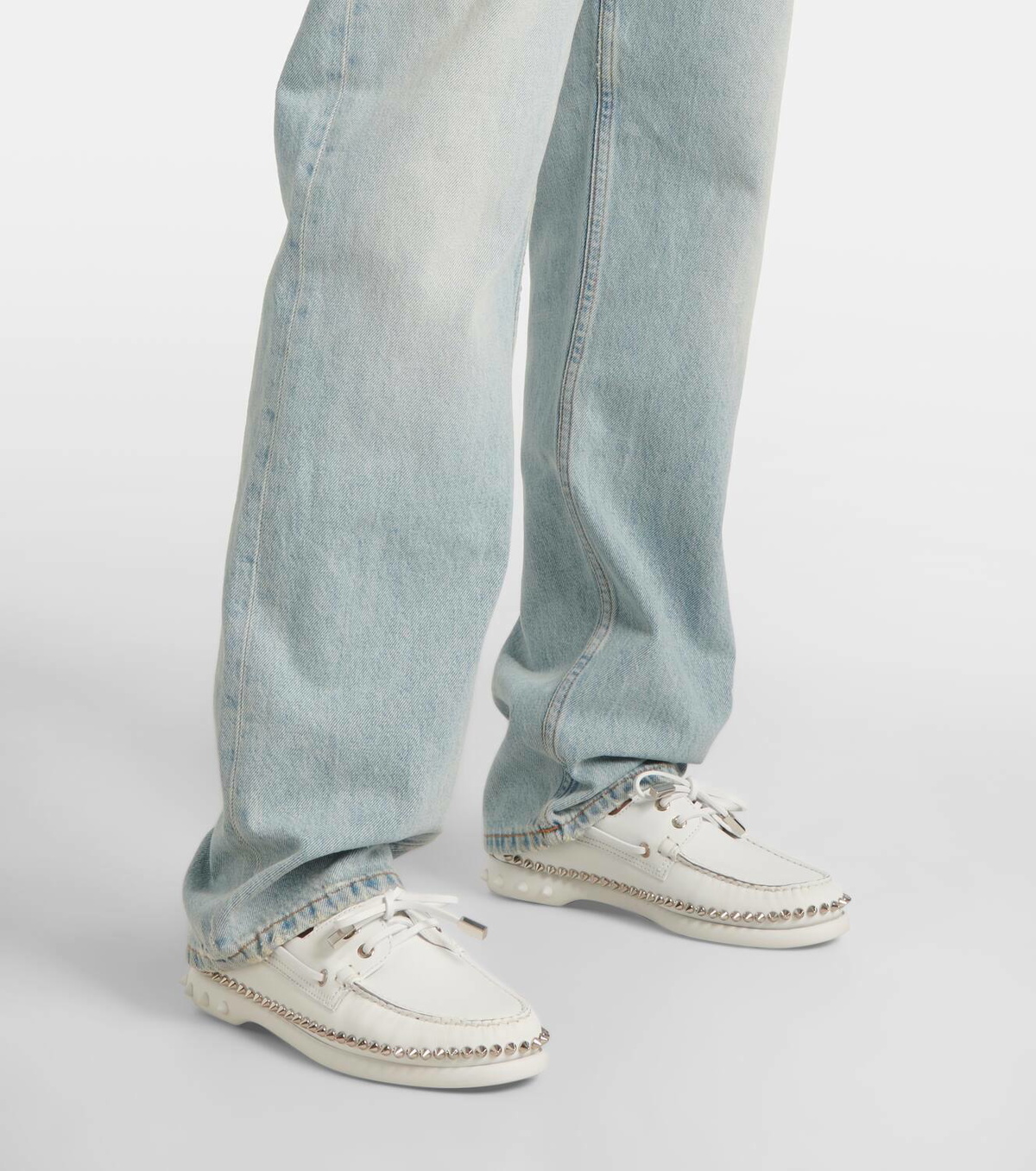 Christian Louboutin Gerockel leather boat shoes