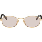 Prada Eyewear Gold Round Sunglasses