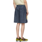 Loewe Navy and Yellow Tie Dye Shorts
