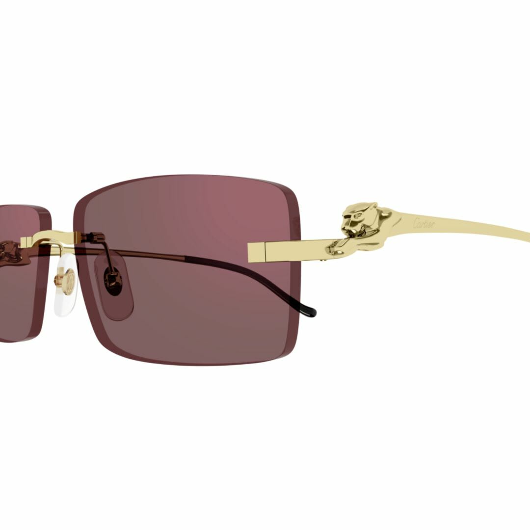 Cartier Eyewear Ct0430s009 Gold Gold Red
