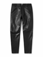 SAINT LAURENT - Tapered Leather Trousers - Black