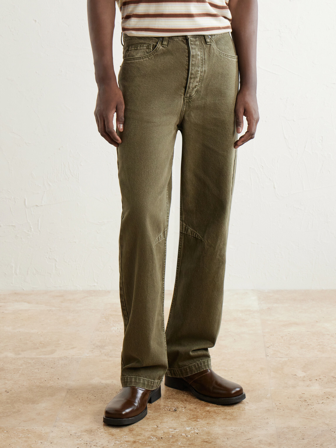 MANAAKI - Pita Straight-Leg Garment-Dyed Jeans - Green