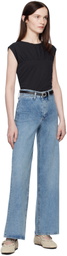 rag & bone Black Mica Banded Top