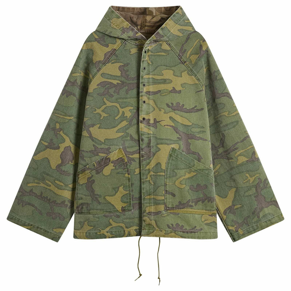 Needles Women's Reversible Hooded Coat in Camo