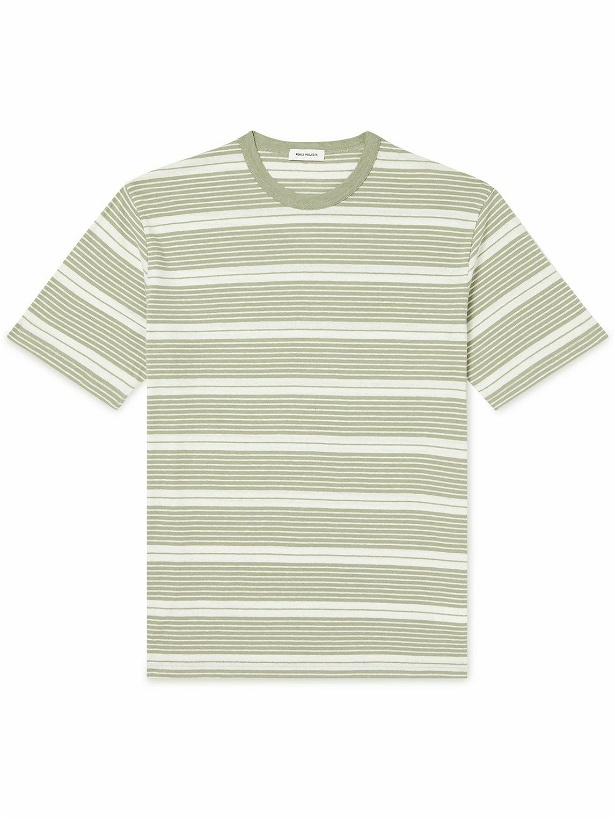 Photo: Norse Projects - Johannes Striped Cotton-Blend Jersey T-Shirt - Green