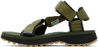 Suicoke Khaki DEPA-2TRab Sandals