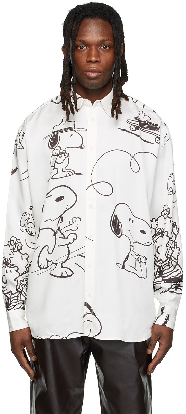 Photo: Soulland White & Black Peanuts Edition Snoopy Damon Shirt