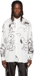 Soulland White & Black Peanuts Edition Snoopy Damon Shirt