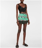 Paco Rabanne - High-rise floral jersey shorts