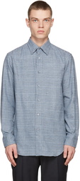 Brioni Blue Check Regular Shirt