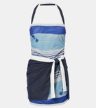 SIR Breeze printed mesh minidress