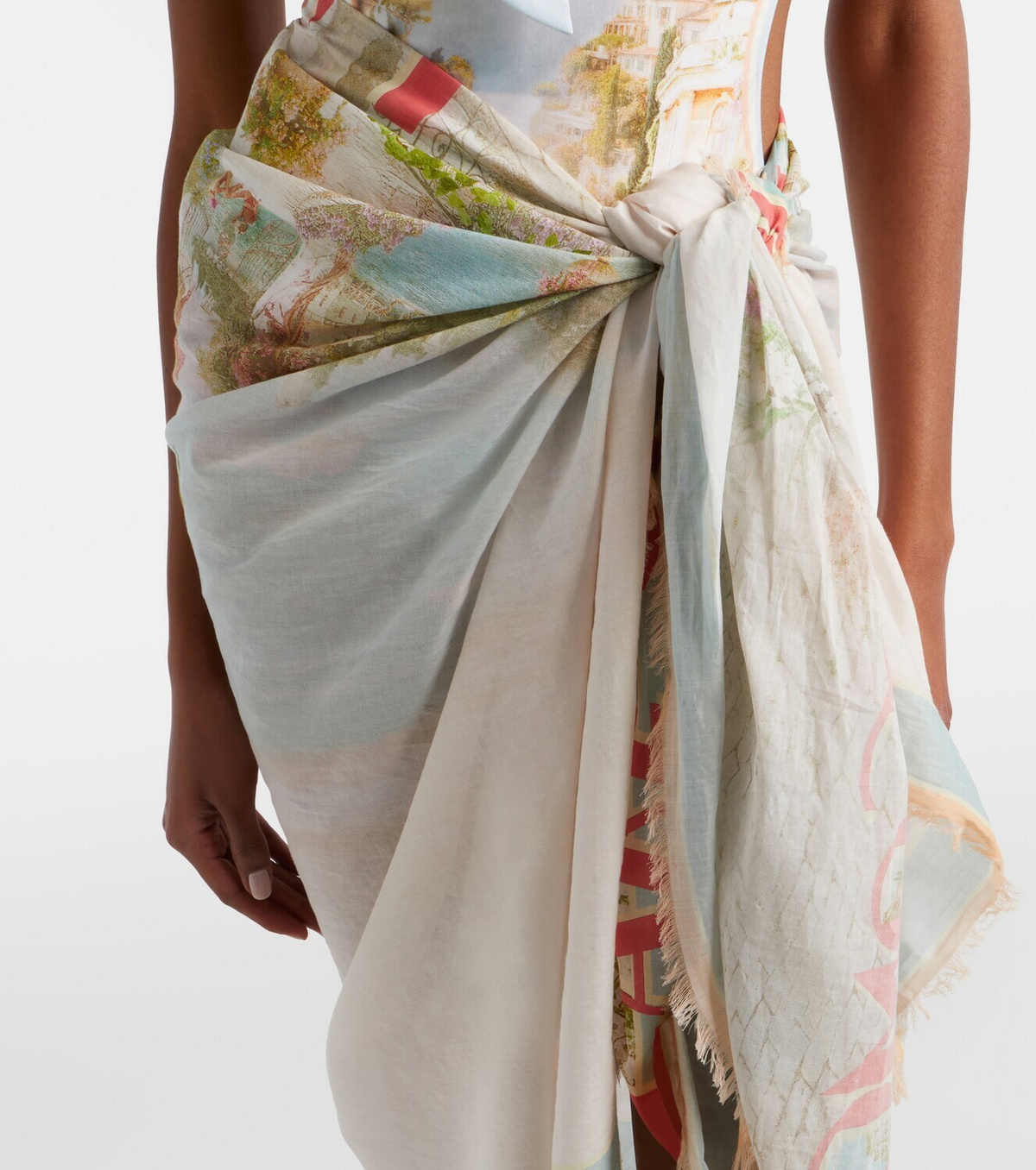 Zimmermann Como printed cotton beach cover-up