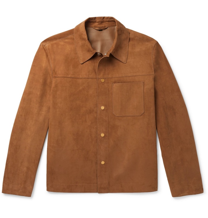 Photo: Dunhill - Suede Overshirt - Brown