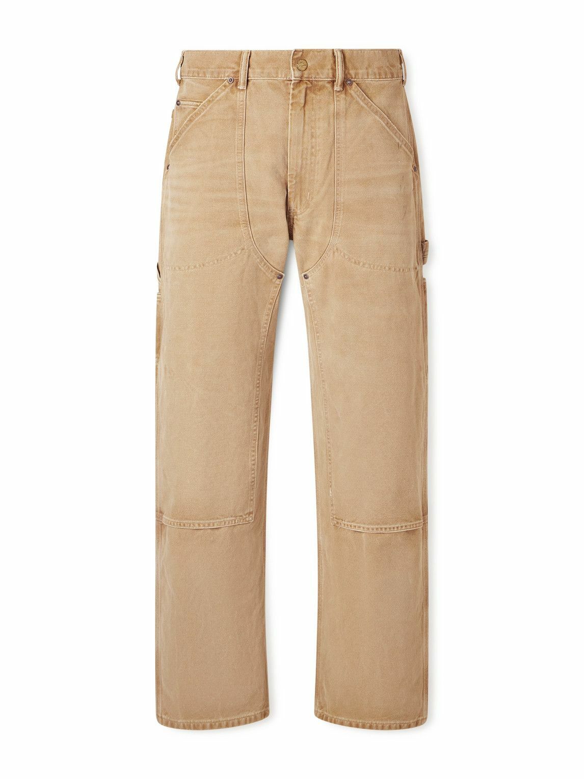 Polo Ralph Lauren - Straight-Leg Distressed Cotton-Canvas Carpenter Trousers - Neutrals