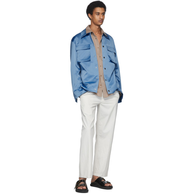 Tibi Blue Duchesse Workmens Jacket