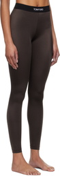 TOM FORD Brown Lustrous Signature Leggings
