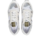 Valentino Men's Knit Rockrunner Sneakers in Bianco/Pastel Grey