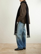 Auralee - Logo-Appliquéd Fringed Cashmere Scarf